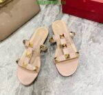 Valentino Flat Roman Stud Calfskin Slide Sandal 3W2S0Bu9Zwmgf9 - Image 3