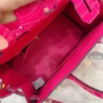 Hermes Birkin 30 Crocodile Gold Toned Hardware Dark Pink 30Cm - Image 6