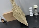 Saint Laurent Le 5 A 7 In Raffia Crochet And Smooth Leather Beige 32Cm 690941Gaaar2080 - Image 5