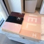 Chanel Cashmere Blanket And Throw Beige Brown 180Cm - Image 6