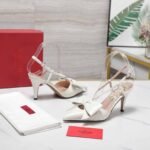 Valentino Bowow Slingback Pumps White 7W2S0Mx5Ddt 098 - Image 9