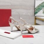 Valentino Bowow Slingback Pumps White 7W2S0Mx5Ddt 098 - Image 5