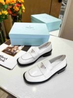 Prada Patent Leather Loafers White 1D902M 069 F0009 F 025 - Image 2