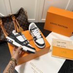Louis Vuitton Trainer Sneakers Black And White 1A9Jgb - Image 2