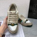 Gucci Screener Leather Sneaker White Perforated 570442 0Yi20 9582 - Image 6
