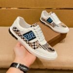 Fendi Domino Fabric Low Sneakers Blue Ff - Image 8