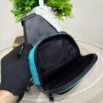 [Super Vip 1:1] Louis Vuitton Avenue Slingbag PM Monogram Eclipse Revers Turquoise 20Cm M11703 - Image 10