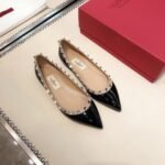 Valentino Patent Rockstud Ballet Flat Black 5W2S0403Vnw N91 - Image 2