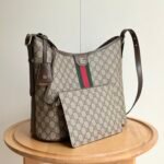 Gucci Ophidia Large Shoulder Bag Beige And Dark Brown 33Cm ‎836871 Fae0K 9853 - Image 3