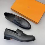 Hermes Paris Loafer Black With Black Metal H232903Za02395 - Image 3