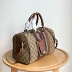 Gucci Ophidia Medium Boston Bag Beige And Brown GG Canvas 30Cm ‎857595 FAFUF 9870 - Image 3