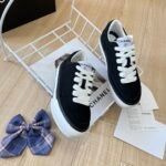Chanel Suede Leather Runners Black - Image 5