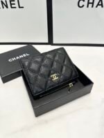 Chanel Folding Wallet Black 19Cm - Image 3