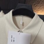 Miu Miu Garment Dyed Cotton Fleece Blouson Jacket Cream Mjl009 14Ru F0K74 S Ooo - Image 7