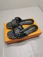 Louis Vuitton X Takashi Murakami 6Am Flat Mule Black - Image 5