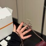 Chanel Wallet On Chain Gold Tone Metal Burgundy 19Cm AP3304 B10706 NN276 - Image 4