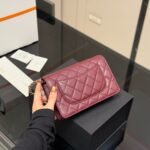 Chanel Wallet On Chain Gold Tone Metal Burgundy 19Cm AP3304 B10706 NN276 - Image 6