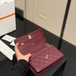 Chanel Wallet On Chain Gold Tone Metal Burgundy 19Cm AP3304 B10706 NN276 - Image 8