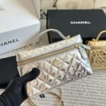 Chanel Vanity Case With Chain Metallic Silver 20Cm - Image 2