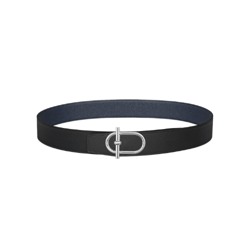 dne-12-11 Hermes Reversible Leather Belt Navy 38Mm - Image 1