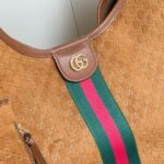 Gucci Giglio Large Tote Bag Gg Suede Brown 60Cm 853971 Caab8 2147 - Image 3