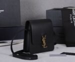 Saint Laurent Kaia North/South Satchel In Vegetable-Tanned Leather Black 668809Bwr0W1000 - Image 8