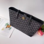 Gucci Ophidia Medium Tote Bag In Gg Denim Black 38Cm 631685 Un3Bg 1274 - Image 3