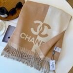 Chanel 24A Half Color Wool Scarf Beige 180Cm - Image 2