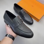 Hermes Paris Loafer Black With Black Metal H232903Za02395 - Image 4