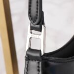 Prada Cleo Brushed Leather Shoulder Bag Black 27Cm 1Bc499 Zo6 F0002 V Ooo - Image 8