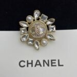 Chanel Cc Crystal Pearl Brooch - Image 2