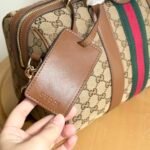 Gucci Ophidia Medium Boston Bag Beige And Brown GG Canvas 30Cm ‎857595 FAFUF 9870 - Image 5
