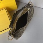 Fendigraphy Small Vintage Gold Metal Leather Bag 28Cm - Image 7