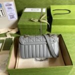 Gucci Gg Marmont Mini Shoulder Bag Grey 22Cm 446744 Um8An 1711 - Image 3
