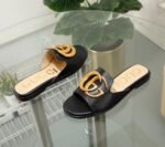 Gucci Princetown Gg Slippers Leather Black - Image 7