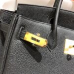 Hermes Birkin 25 Togo Leather Gold Hardware Black 25Cm - Image 5