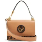 Fendi Ff Logo Bottom Brown Bag 22Cm