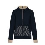 Louis Vuitton Monogram Accent Zip Up Hoodie Black 1Ahzfa