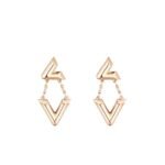 Louis Vuitton Lv Volt Upside Down Earrings Pink Gold