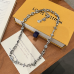 Louis Vuitton Lv Sailor Medium Chain Necklace Silver M03189 - Image 2