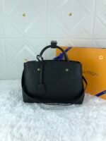 Louis Vuitton Montaigne MM Monogram Empreinte Leather Black 33Cm M41048 - Image 5