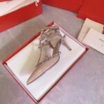 Valentino Rockstud Caged Pump 65Mm Poudre Pink 7W2S0375VNW P45 - Image 2