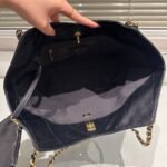 Chanel Medium Shopping Bag And Gold Tone Metal Black 35Cm As5463 B20565 94305 - Image 3