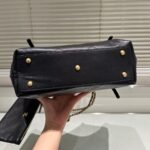 Chanel Medium Shopping Bag And Gold Tone Metal Black 35Cm As5463 B20565 94305 - Image 5