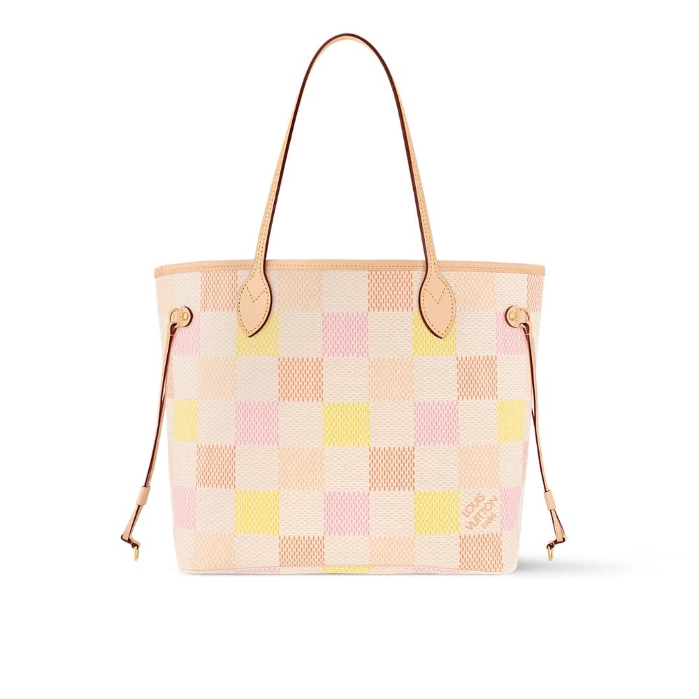 10-6-1 Louis Vuitton Neverfull MM Damier Canvas Peach 31Cm N40668 - Image 1