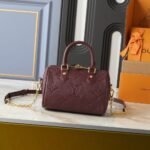 Louis Vuitton Speedy Bandouliere 20 Monogram Empreinte Grenat Red 20Cm M25929 - Image 2