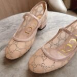 Gucci Women Gg Crystal Ballet Flat Light Pink Mesh 836809 Faeq0 9941 - Image 5