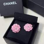 Chanel Camellia Earrings Pink Abg218 B21624 U3368 - Image 5