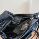 Prada Bonnie Large Denim Handbag Blue Black 38cm - Image 6