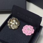 Chanel Camellia Earrings Pink Abg218 B21624 U3368 - Image 2